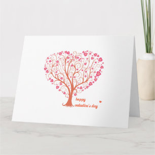Tree Heart Happy Valentine Day Card