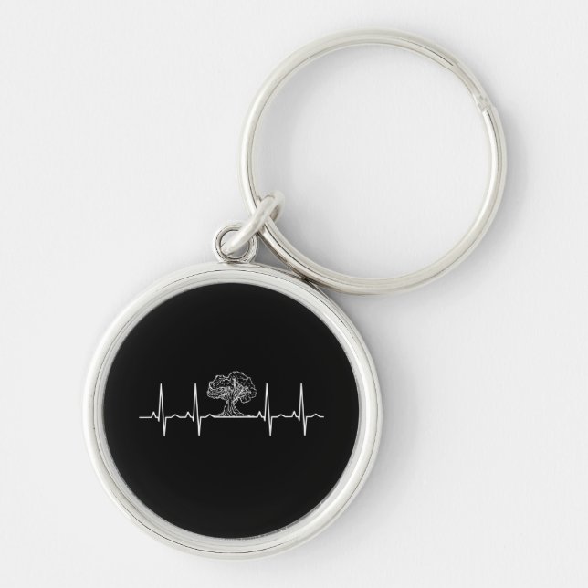 Tree Heartbeat Outdoor Nature Key Ring (Front)