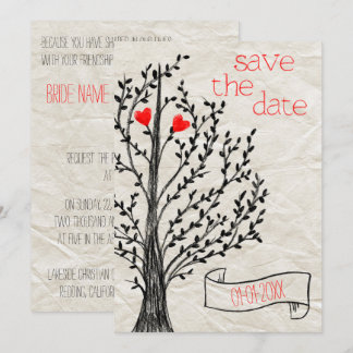 Tree & Hearts Theme Invitation