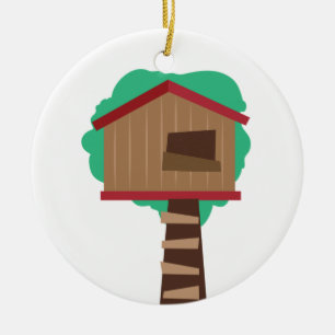 Tree House Ceramic Tree Decoration