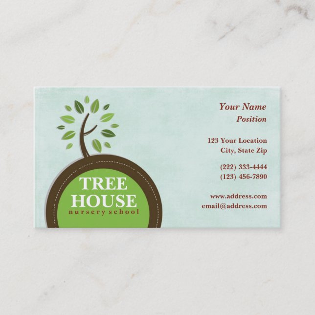 Tree House Nursery Business Cards (Front)