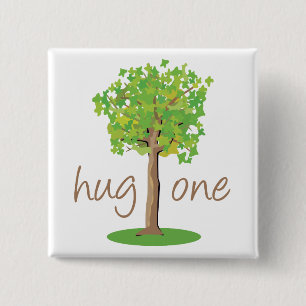 Tree Hugger 15 Cm Square Badge