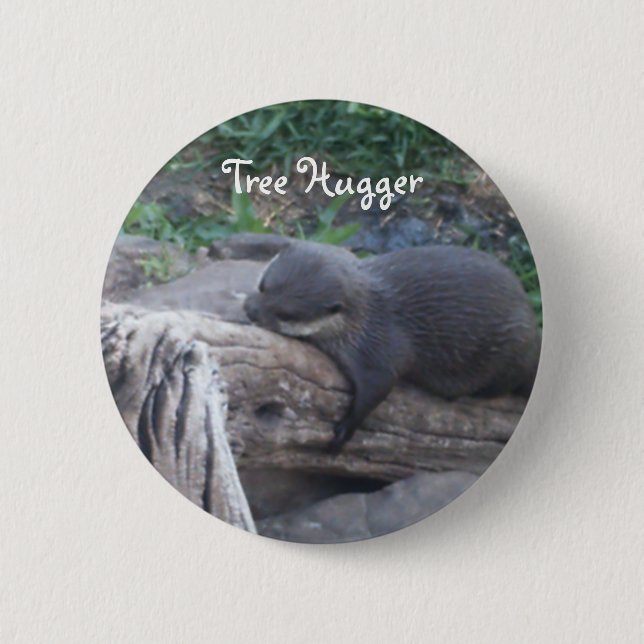 Tree Hugger 6 Cm Round Badge (Front)