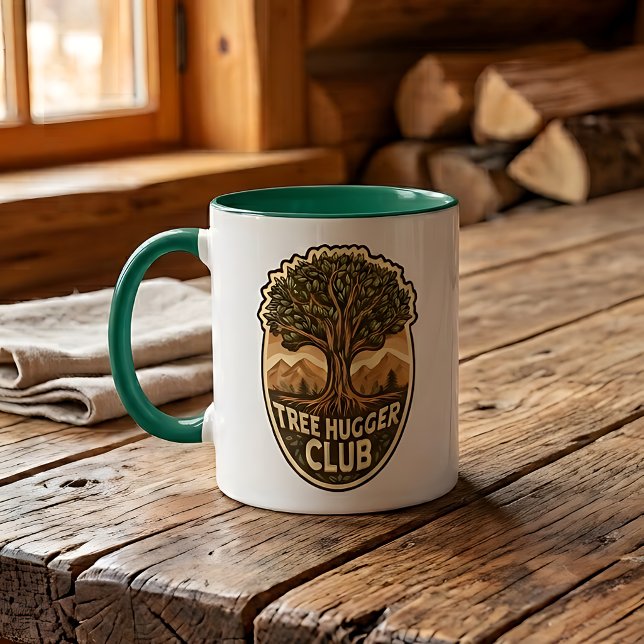 Tree Hugger Club Two-Tone Coffee Mug (Creator Uploaded)