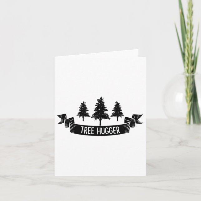 Tree Hugger Earth Day  Card (Front)