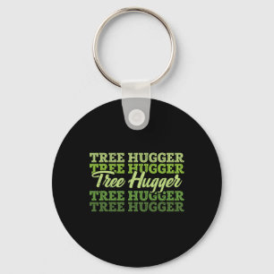 Tree Hugger Earth Day Retro Nature Lover  Key Ring
