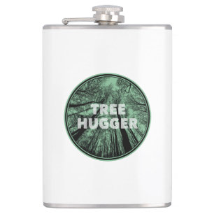 Tree Hugger Green Hip Flask