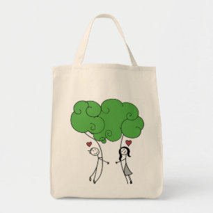 Tree Hugger Grocery Tote Bag