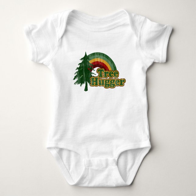 Tree Hugger Hippie Rainbow T-Shirt (Front)
