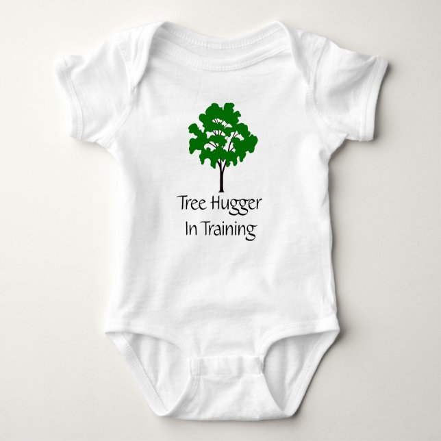 Tree Hugger In Training Organic Baby Shirt (Front)