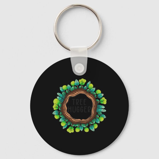 Tree Hugger Nature Environmental Protection Earth  Key Ring (Front)