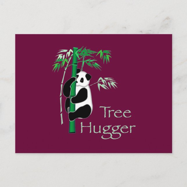 Tree Hugger Panda Postcard (Front)