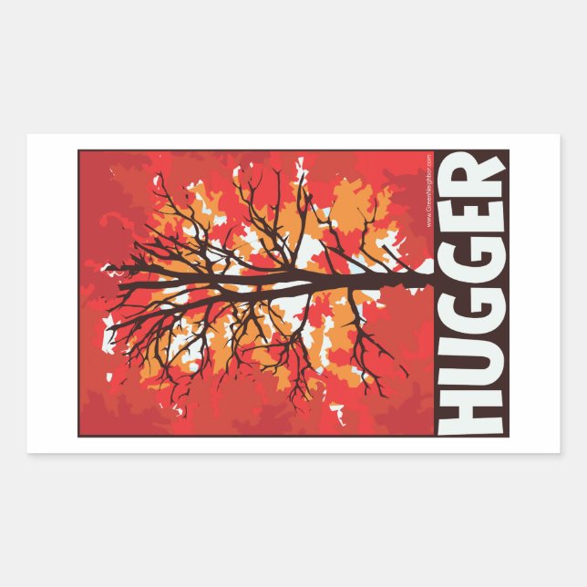 Tree Hugger Rectangular Sticker (Front)