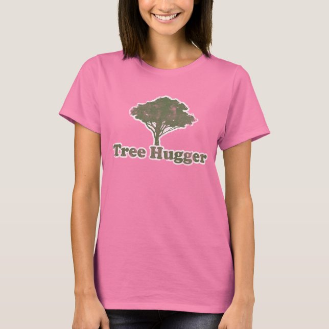 Tree Hugger Think Green T-Shirt (Front)