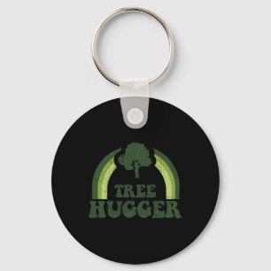 Tree Hugger Vintage Retro Nature Environmental Ear Key Ring