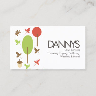Tree Icon Lawn Services Business Card