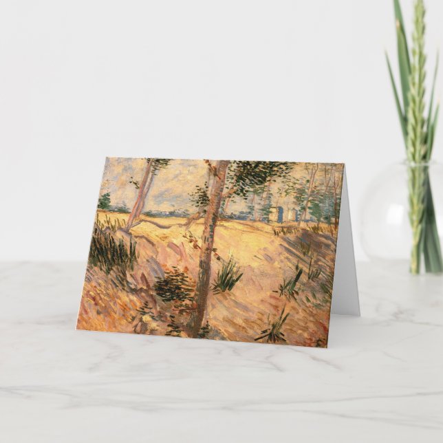 Tree in a Field on a Sunny Day by Vincent van Gogh Card (Front)