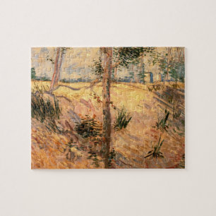 Tree in a Field on a Sunny Day by Vincent van Gogh Jigsaw Puzzle