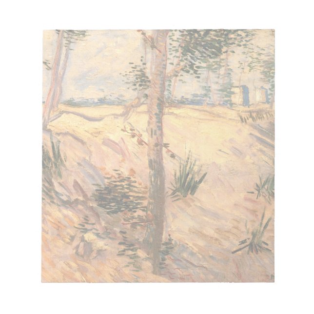 Tree in a Field on a Sunny Day by Vincent van Gogh Notepad (Front)