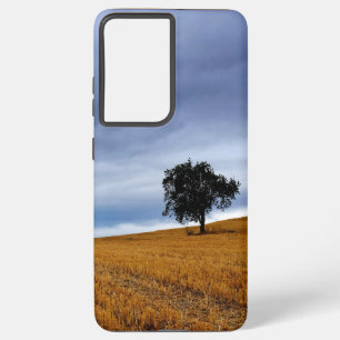 Tree in a wheat field samsung galaxy case