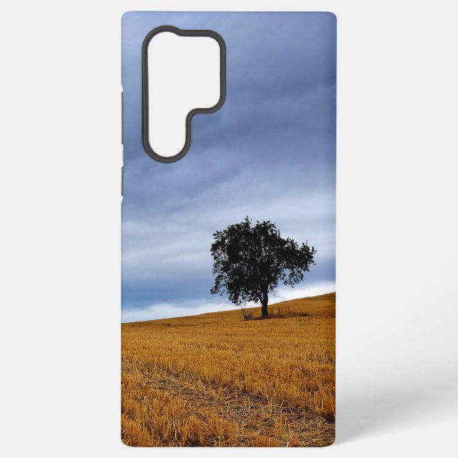 Tree in a wheat field samsung galaxy s22 ultra case (Back)