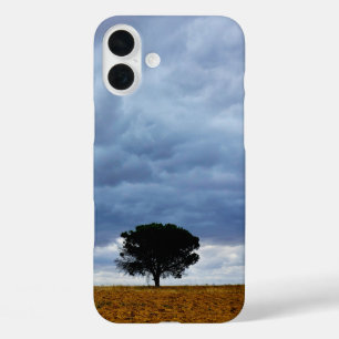 Tree in an empty field iPhone 16 plus case