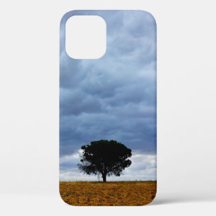 Tree in an empty field iPhone 12 pro case