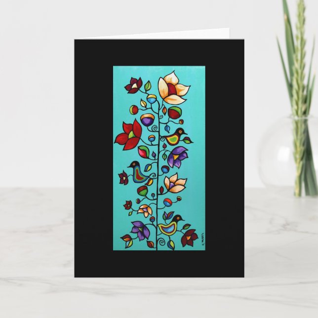 "Tree in Blue Two" note card by CatherineHayesArt (Front)
