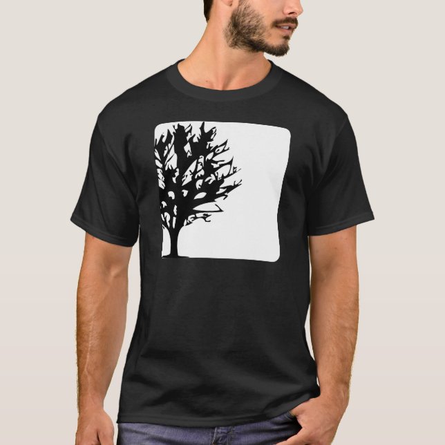 tree in box white/black T-Shirt (Front)