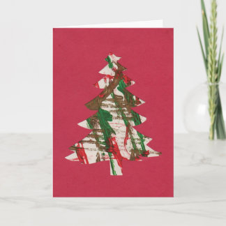 Tree in Fingerpaint Holiday Card