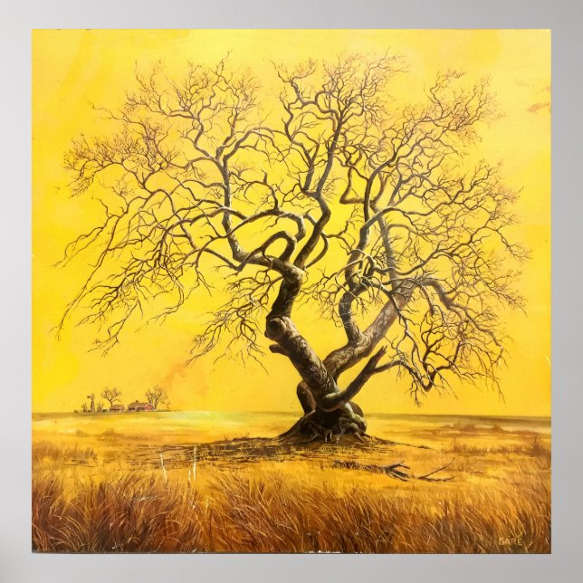Tree in Golden Light Poster (Front)