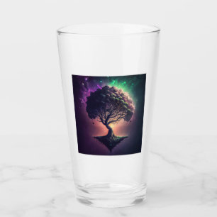 Tree in Space Glass Tumbler