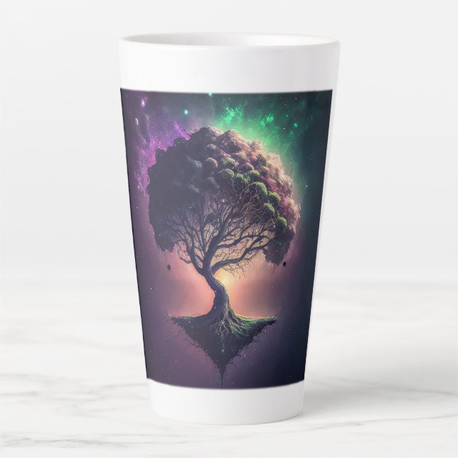 Tree in Space Latte Mug  (Front)