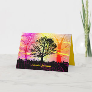 Tree in the Woods Bar Bar Mitzvah Thank You Cards