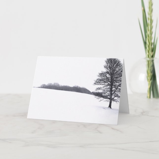 Tree In Winter Holiday Card (Front)
