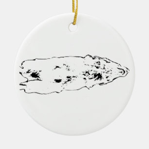 Tree keepsake: skyward golden ceramic tree decoration
