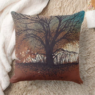 Tree Landscape Art Cushion