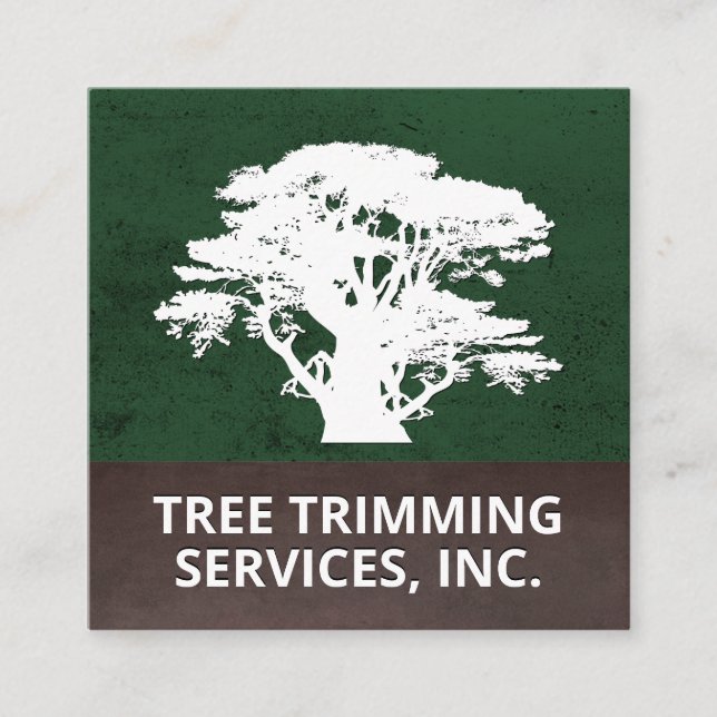 Tree | Landscaping Square Business Card (Front)