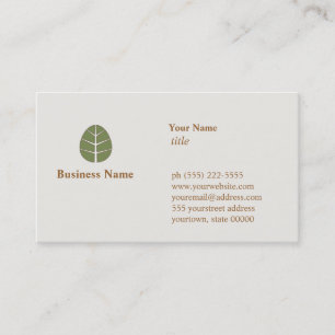 Tree Leaf Business Card