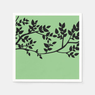Tree leaf environmental illustration picnic art napkin