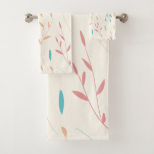tree leaves bath towel set