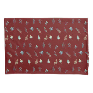 tree leaves botanic elegant simple Blue watercolor Pillowcase