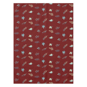 tree leaves botanic elegant simple Blue watercolor Tablecloth