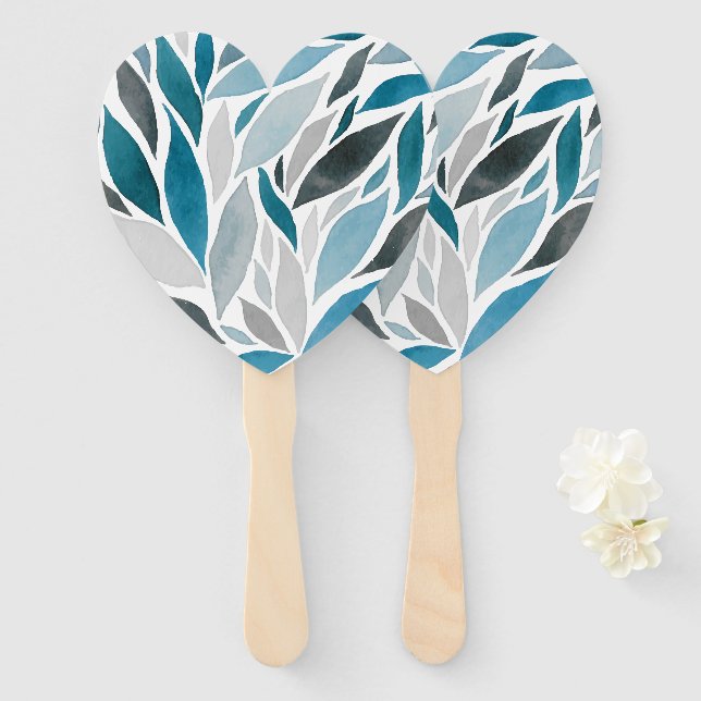tree leaves hand fan (Front and Back)
