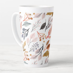 tree leaves latte mug
