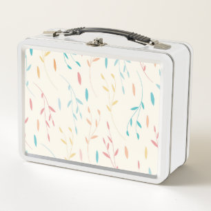 tree leaves metal lunch box