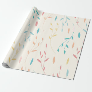 tree leaves wrapping paper