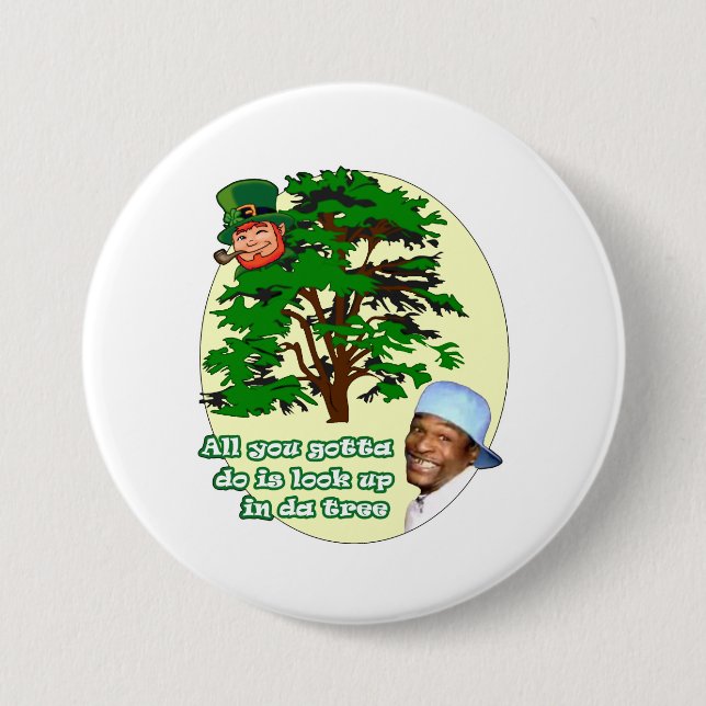 Tree Leprechaun 7.5 Cm Round Badge (Front)