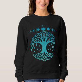 Tree Life Moon Phase Wiccan Yggdrasil Nordic Vikin Sweatshirt