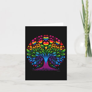 Tree Life Rainbow Lgbt Cool Gay Pride Flag Ally Card